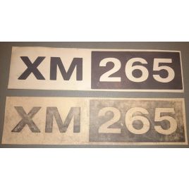 Origineel 'XM 265' logo voor rubberboot.