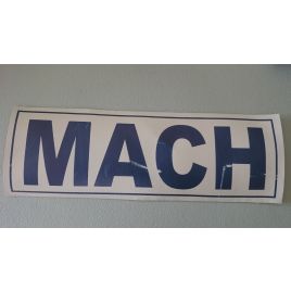 Origineel 'MACH' logo.